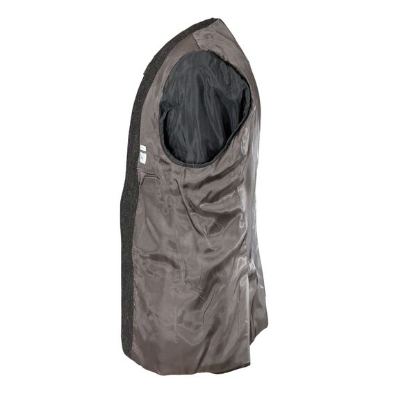 Calvin Klein Jacket Sport Coat 46R Speckled Brown Slim Fit Wool Silk Elbow Patch - Picture 11 of 16